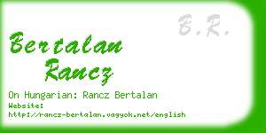 bertalan rancz business card